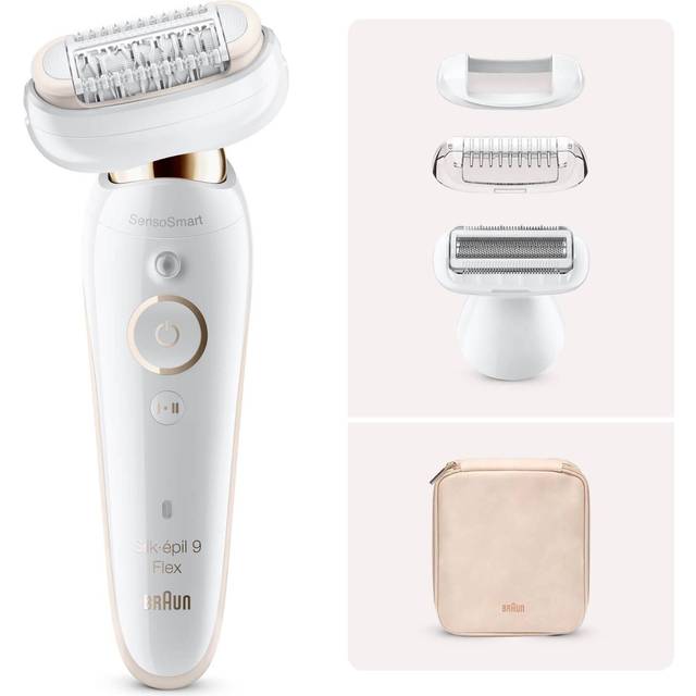 Braun Silk-épil 9 Flex 9002 Epilator, White/Gold