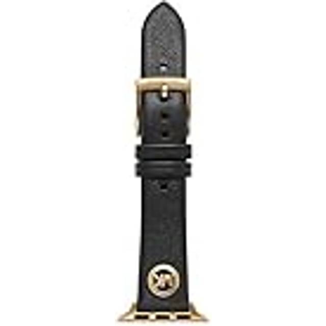 Michael Kors Damenuhrarmband aus Leder für Apple Watch®, 38 mm/40 mm/41 mm, Svart, En storlek, armband