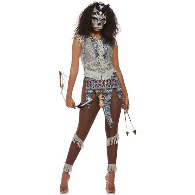 Mens Deluxe Dark Spirit Western Cowboy Fancy Dress Costume (Medium)