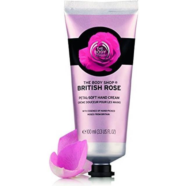 The Body Shop British Rose Hand Cream - Fresh Dewy Fragrance  On-the-Go Hydration & Protection - 100 ml (3.3 US fl oz)