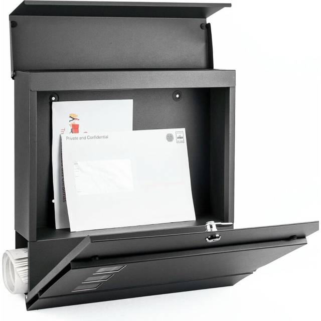 Large Wall Mounted Mailbox With Key Lock Waterproof Cover