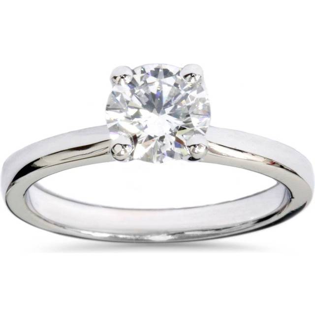 G/si 1ct Lab Created Diamond Solitaire Engagement Ring 14k White Gold