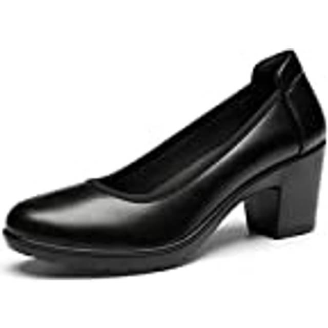 DREAM PAIRS Dam Pumps Classic Heel Dress Shoes för damer bröllop,Size 39,Svart,SDPU2230W-E