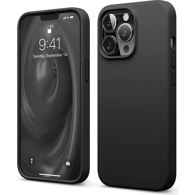 Elago Silicone Case (iPhone 13 Pro) - Svart - Beige/Blå/Grön/Lila/Ljusblå/Ljusrosa/Mörkblå/Mörkrosa/Orange/Rosa/Röd/Vit/