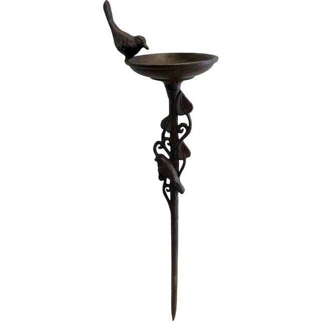 Ornate Cast Iron Bird Bath Ground Stake
