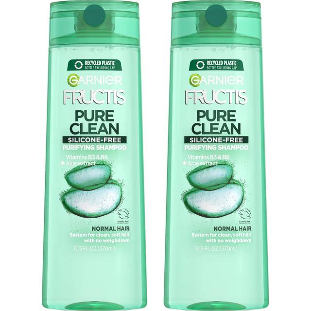 Garnier Fructis Pure Clean Purifying Shampoo  Silicone-Free  22 Fl Oz  2 Count Packaging May Vary