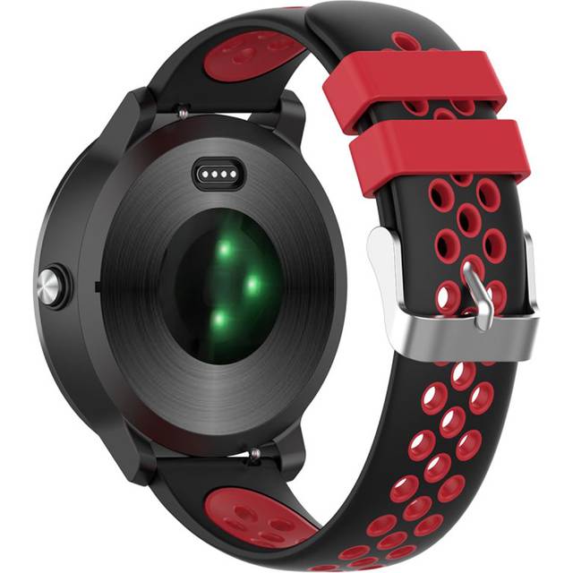 20 mm Garmin Vivoactive 3 klockarmband i silikon med dubbla färger - Svart / Svart