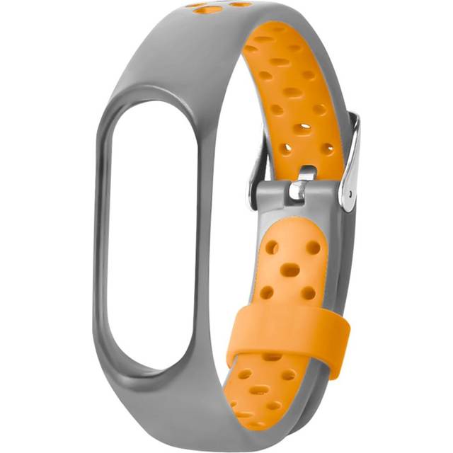 Xiaomi Mi Smart Band 4 klockarmband i silikon med dubbla färger - Grå / Ros