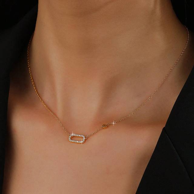 1 st. S925 Rent silver Guldpläterad Lätt Minimalistisk Stil Halsband För kvinnor , Fashionabel Lyx Presenter