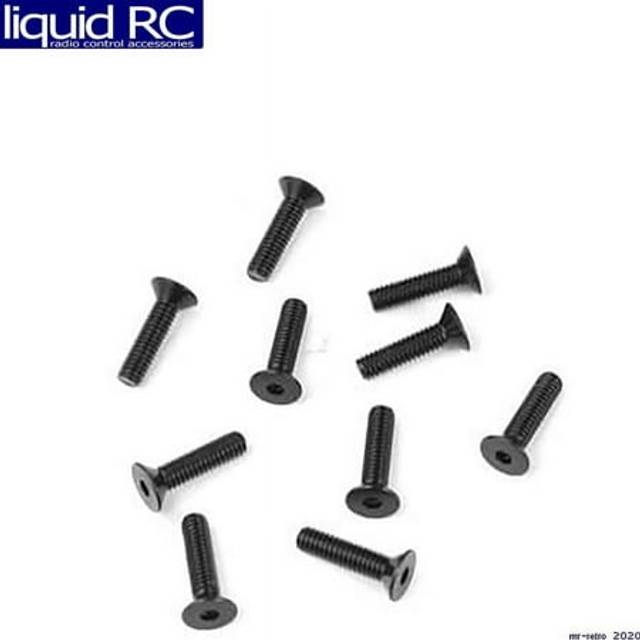 TEKNO RC LLC M2.5x10mm Flat Head Screws Black 10pcs TKR1303 Elec Car/T