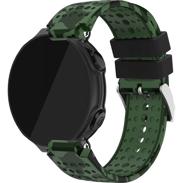 Garmin Forerunner 220 / 230 / 235 / 620 / 630 klockband av silikon - Grön / Svart