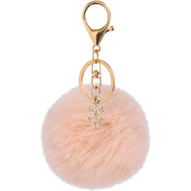 Pom Pom Keychain Artificial Fur Ball Keychain Fluffy Accessories Car Bag Charm
