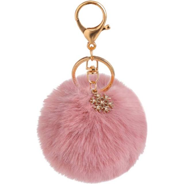 Pom Pom Keychain Artificial Fur Ball Keychain Fluffy Accessories Car Bag Charm