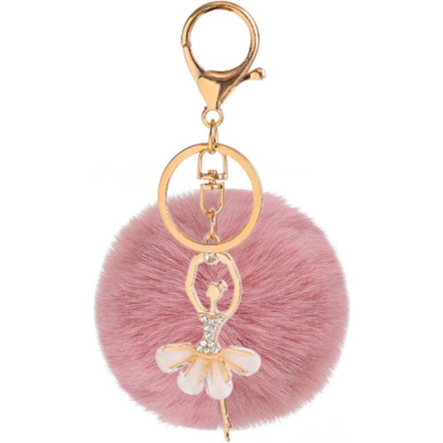Pom Pom Keychain Artificial Fur Ball Keychain Fluffy Accessories Car Bag Charm
