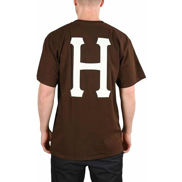 HUF Essentials Classic H S/S T-Shirt - Dark Chocolate -  M