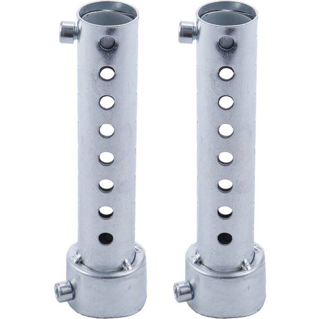 2X Silver Motorcycle Exhaust Can Muffler Insert Baffle DB 35mm x 140mm