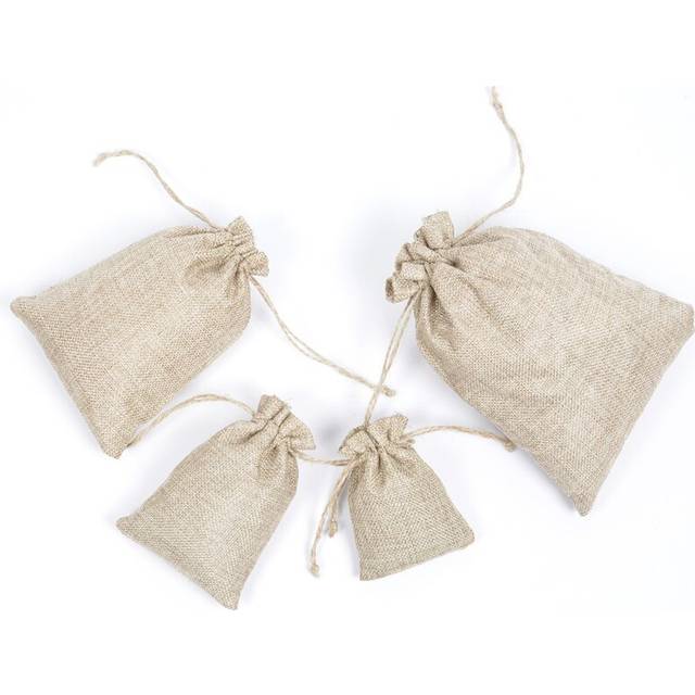 20pcs/lot New Drawstring Linen Bags Comb Soap Jewelry Packaging  Storage Bags Can Hold Rice Snacks Fruit Stationery Toy Bags