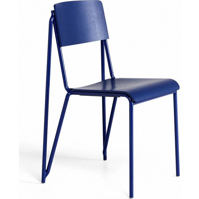 HAY - Petit Standard Chair stained - ultra marineblau/Eichenfurnier gebeizt/Gestell Aluminium pulverbeschichet/BxHxT 52,5x83x50cm - ultra navy blue (83.0 x 52.5 x 50.0cm)