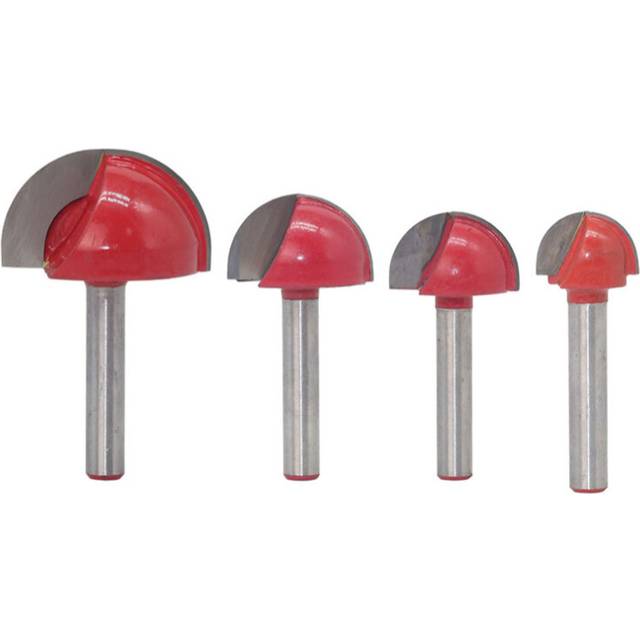 4pc 6mm Shank CNC tools solid carbide round nose Bits Round Nose Cove Core Box Router Bit Shaker Cutter Tools For Woodworking