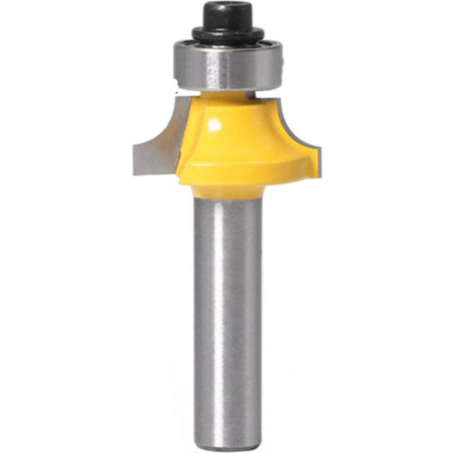 2PC 8mm Shank Corner Round Over Edging Wood Router Bit 2 Flute Corner Round Cove Box Bit Woodworking Tenon Cutter Tool
