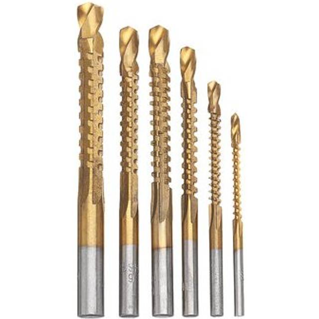 2Set 3-8mm Titanium Coated HSS Drill Bit Electric Drill Plastic Metal Hole Grooving Drill Saw Woodworking Tools