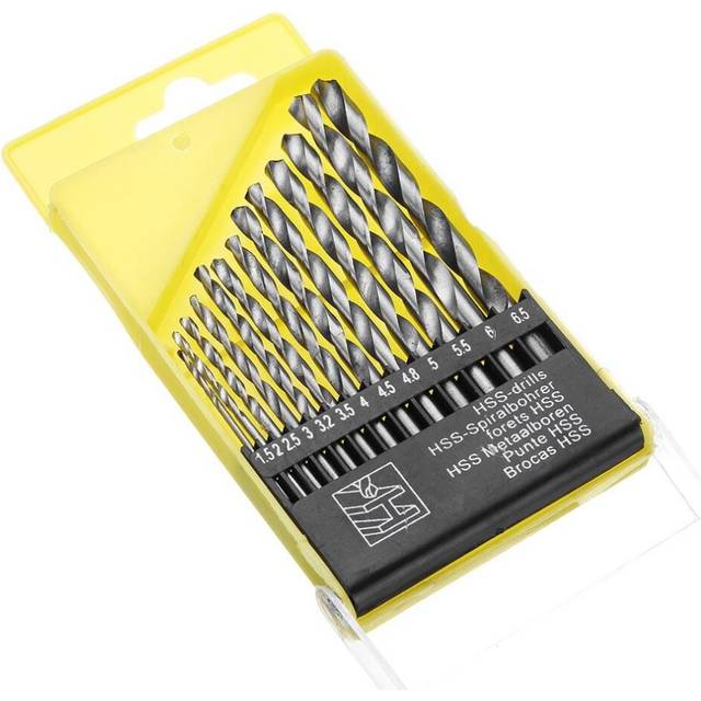 2Set 26pcs 1.5-6.5mm HSS Twist Drill Bit Set High Speed Steel Straight Shank Twist Drill Bit