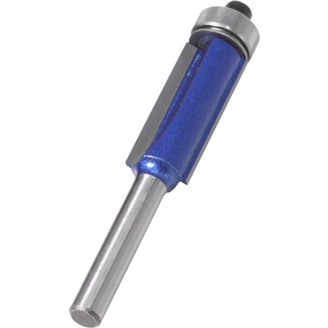 2 pc 6mm Shank Tungsten Straight End Mill Template Trim Hinge Mortising Router Bit Trimmer Cleaning Flush Trim Bits