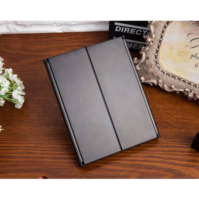 Dreadnaught Lighted Plastic Framed Makeup Mirror - Black (15.3cm H X 23cm W X 2cm D)