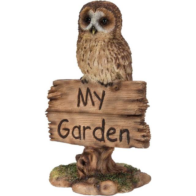 My Garden Sign Tawny Owl | Resin Home or Garden Decoration | MG-TWNY-F