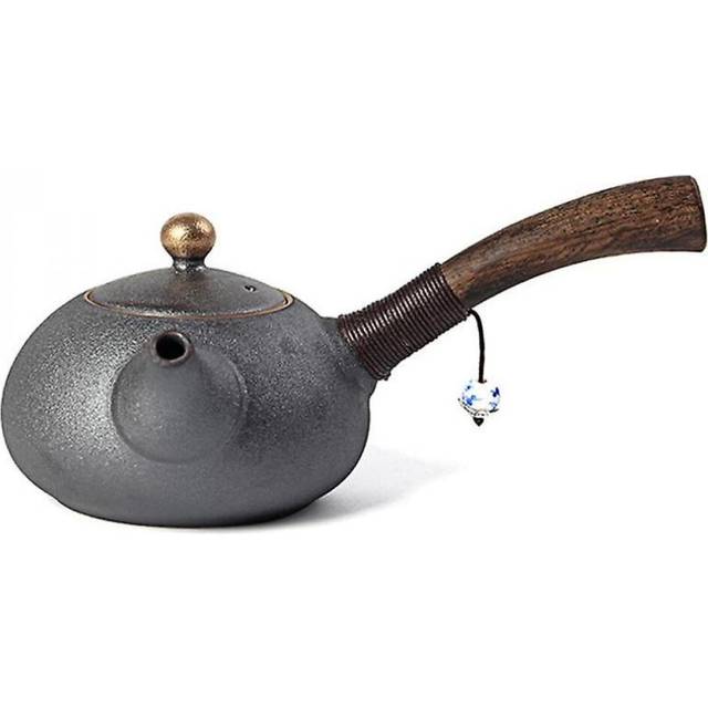 Design Japanese Style Teapots Ceramic Wood Handle Kung Fu Tea Sets Porcelain Ceramic Kettle