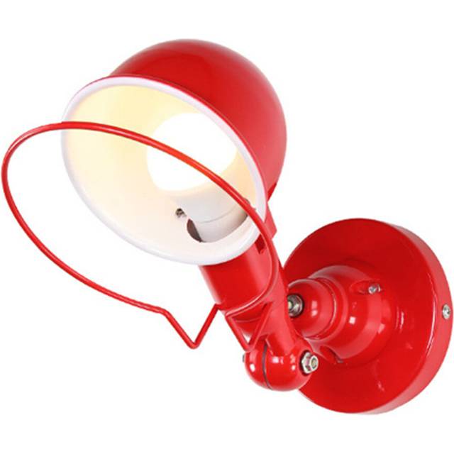 E14 Led Aisle Outdoor Wrought Iron Wall Lamp Power Source: Without Light Source(Red)