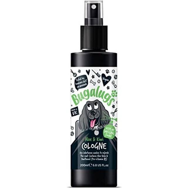 BUGALUGS Dog Cologne perfume - dog deodorant deodoriser spray use with professional groom Dog Shampoo For Dogs, Cats & Pets (Aloe & Kiwi, 200ml)