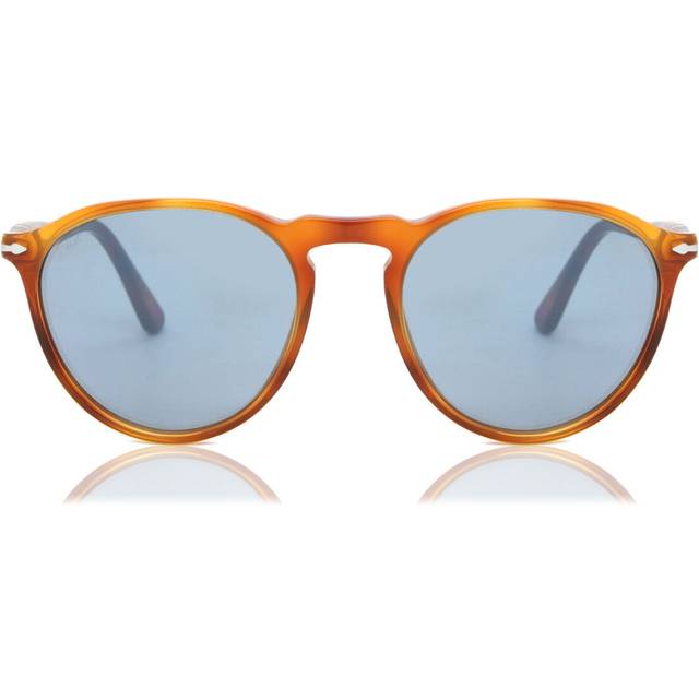Persol Unisex PO3286S 96/56 Solglasögon Acetat Brun Blå Pantor Normal