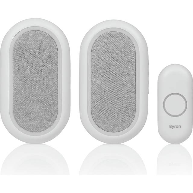 Byron DBY-23564BS 200m 90DB Doorbell - Twin, White