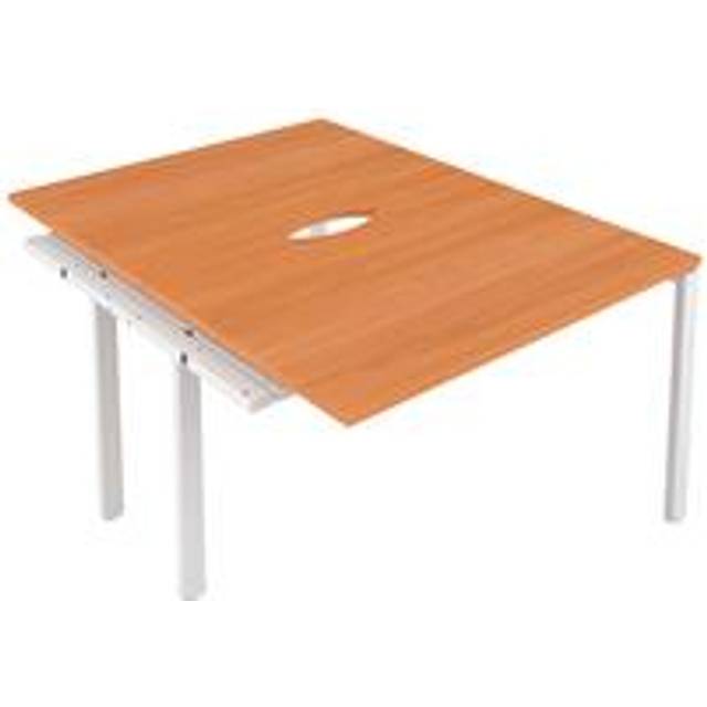 Vivace 2 Person Extension Bench Desk 1200 x 800 -CB1280COBEWH/2PX