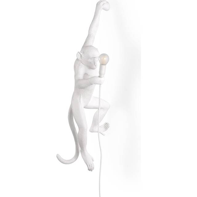 SELETTI - Monkey Hanging Wall Lamp Left White