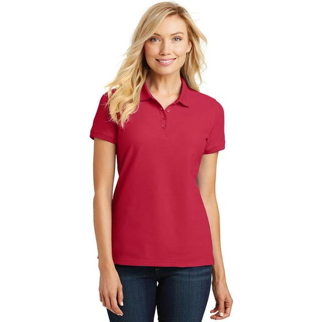 Port Authority Ladies core classic Pique Polo L100 Rich Red S