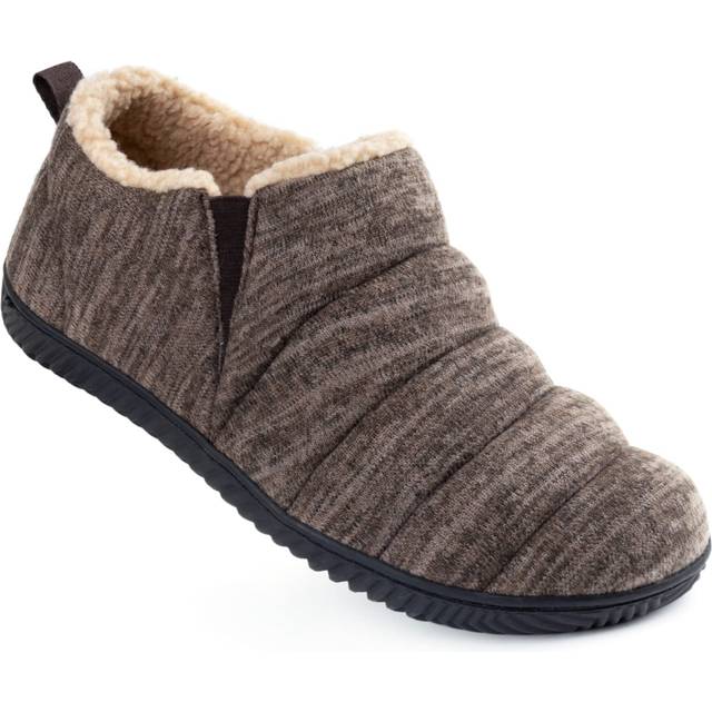 Zizor Men's Comfy Caterpillar Slippers Indoor Outdoor House Shoes  Warm Soft Knit Upper Fuzzy Fleece Lined Memory Foam Sole with Hard Bottom  Coffee