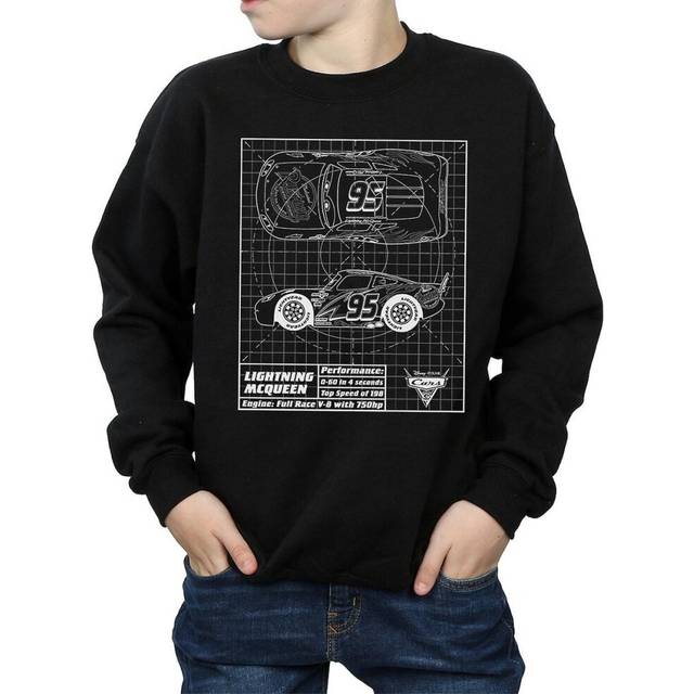 Lightning McQueen Blueprint Sweatshirt - Black - 9 Years