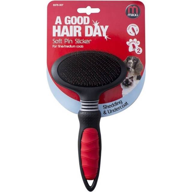 Mikki A Good Hair Day Soft Pin Slicker for Cats & Dogs (Large)