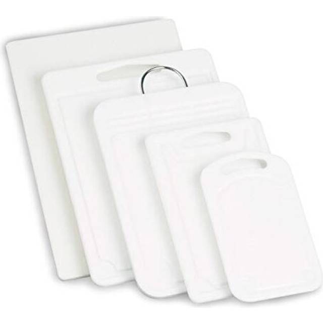 Grunwerg CB-610 Deluxe Polyethylene Cutting Board, White, 15 x 25 x 0.95 cm