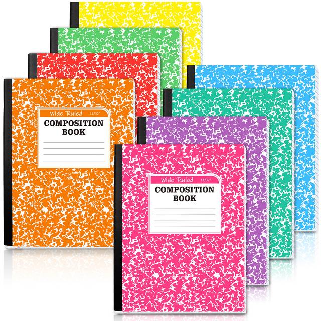 8 Pack Composition Notebooks, Feela Pastel Colour 25X19cm College Ruled Lined Exercise Notebook,Soft Cover B5 Journal Notebooks for Work, Travel