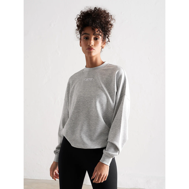 AIM´N Light Grey Melange Comfy Sweatshirt |Grå |XS