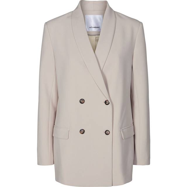Co'Couture, Jacka, Dam, S, Oversize Blazer med enkel krage - beige (S)