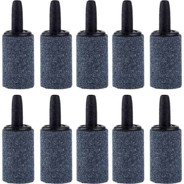 10pcs Aquarium Cylinder Shape Air Stone Mineral Bubbles Release Fish Tank Punp Airstone Aeration Oxygen Diffuser