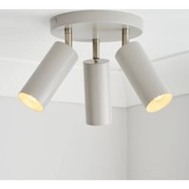 Leila 3 Light Semi Flush Spotlight - Grey
