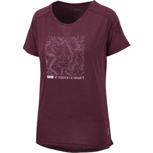 IXS Flow Contour SS Tech Tee Women Raisin (XS)