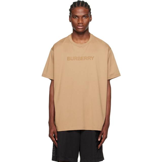Men's Men's Camel Burberry Logo T-Shirt - Brown - Size: XS