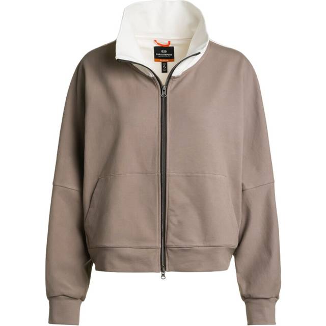 Parajumpers Womens Borea Brown Zip-Up Jumper Cotton - Size Small
