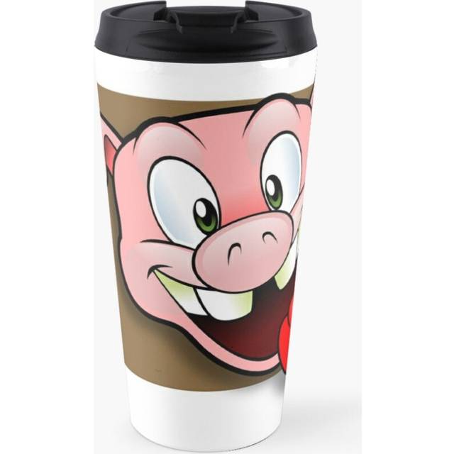 Insulated Travel Coffee Mug Pig Style Stainless Steel Cup Tumbler 17oz